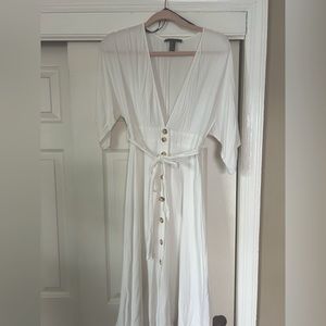 Forever 21 Plunging Button-Front Dress